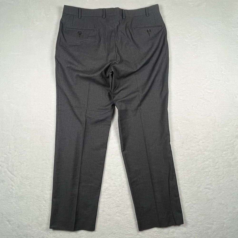 Ralph Lauren Dress Pants Mens Size 36x30 Gray Houndstooth Polyester Chino Slacks - Picture 3 of 8